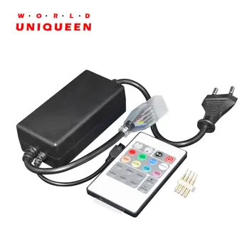 

20Key IR Remote High Voltage RGB LED Controller, AC110V-220V 3A Max Power 750W, fit for High Voltage LED Strip Light/Rope Light