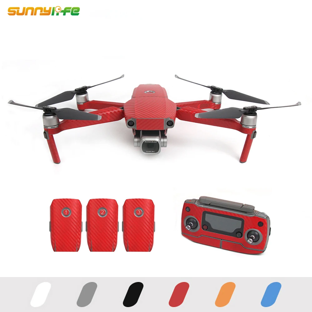 Sunnylife ПВХ Углеродные зернистые наклейки для DJI MAVIC 2 PRO и ZOOM в виде дрона