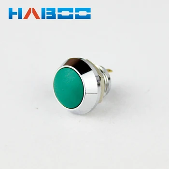 

diameter 12mm Metal reset push button switch 1NO PCB TYPE anti-pfoor waterproof switch with varios colors copper plated nickel