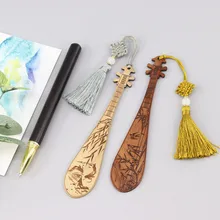 1 шт. красная кисточка китайский стиль фиолетовый свет сандаловое дерево подарок Wenchuang закладки Подарочная коробка Упаковка Бизнес подарки