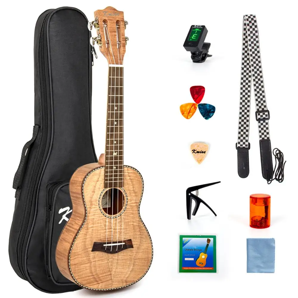 Kmise Concert Гавайская гитара 23 дюймов Гавайская гитара Tiger Flame Okoume Starter Kit Классическая гитара головка с Gig Bag тюнер ремень|head head|head guitarhead kits | АлиЭкспресс