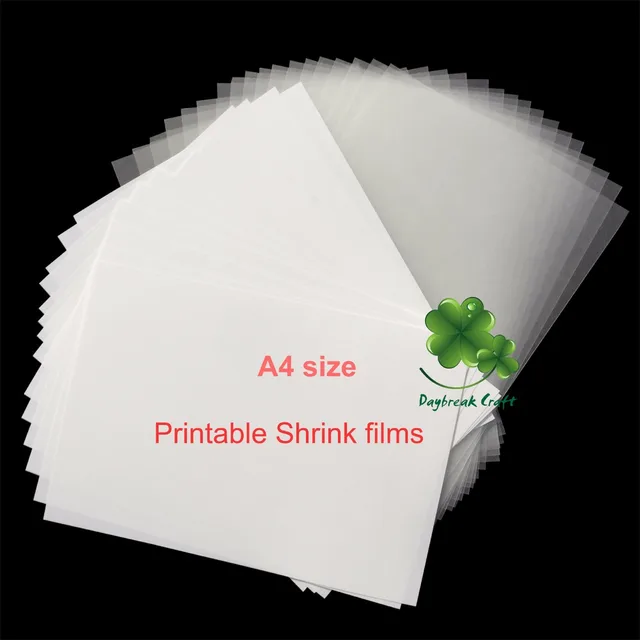 11pcs/lot Printer Inkjet Shrinks film Plastic Sheet DIY Creative decorating printable shrink
