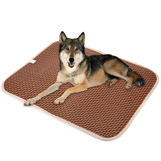 Pet Dog Cooling Mats Summer Dog Mats Rattan Mattress Breathable Dog M/L