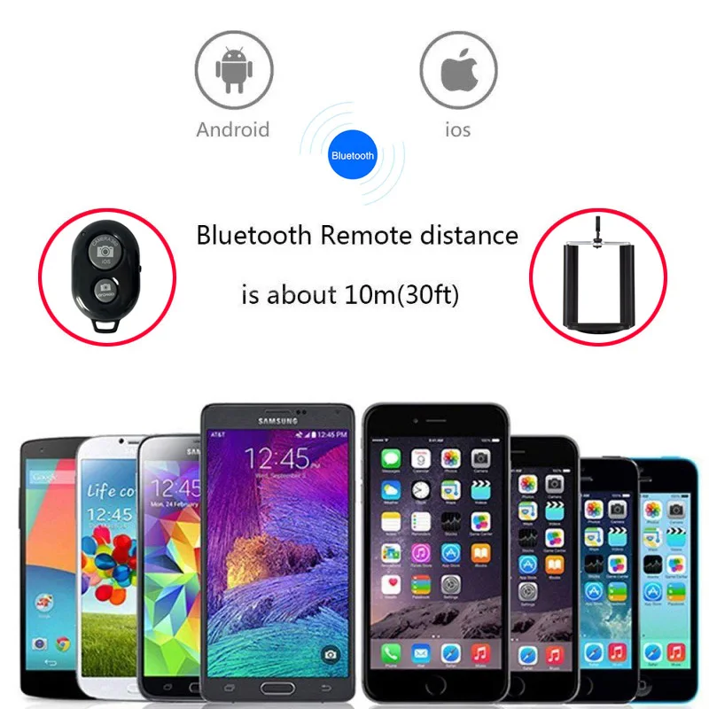 Гибкий держатель для штатива Осьминог для iPhone huawei с дистанционным управлением по Bluetooth, тренога с затвором, держатель для телефона, клипса, подставка для камеры