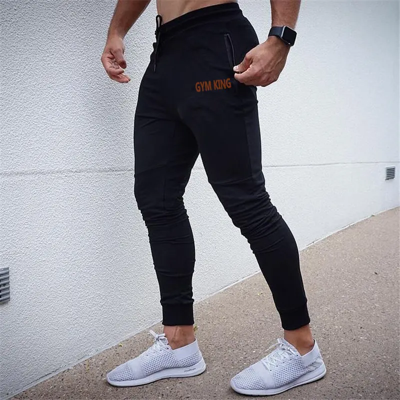 

2019 New Mens cotton Sweatpants Joggers Autumn Winter Man Gyms Fitness Bodybuilding Workout Trousers Men Casual Pencil Pants