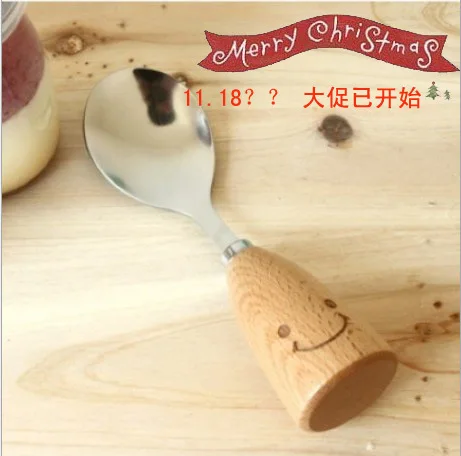 Ile] Zakka Взрывные модели с деревянной ручкой из нержавеющей стали ложка домашнего интерьера корейские высококачественные подарки посуда