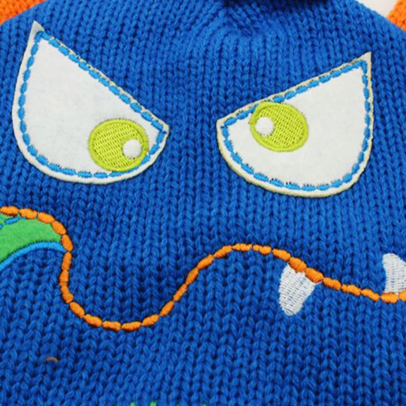 Cute Owl Baby Hat For Girls Cotton Thick Warm Beanie Cartoon Monster Kids Hat Embroidery Baby Girls Beanie With Ears Winter Hat (4)