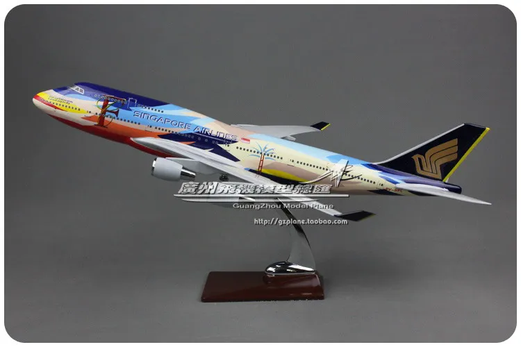 Модель самолета авиакомпании Singapore Airlines модель из смолы 47 см Боинг 747 400