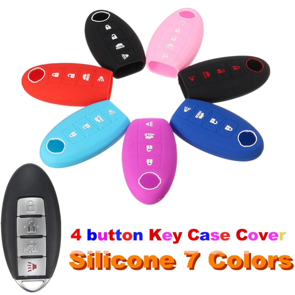 

Silicone 4 Buttons Key Case Car Remote Key Cover Case For Nissan Maxima Altima