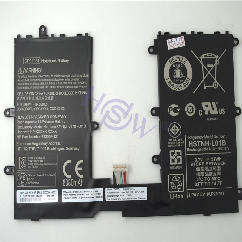 HSW ноутбука Батарея для hp 740479 001 CD02031 HSTNH L01B HQ TRE 71004 батареи Omni 10 Батарея|battery for hp|laptop