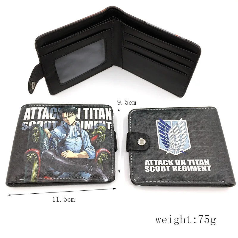 

Attack On Titan Cartoon Wallet Casual Anime Men Wallets Fairy Tail And Conan Dollor Price Card Holder With Cion Pocket
