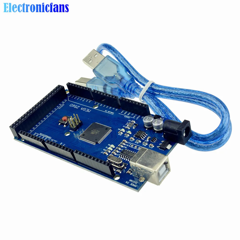 1 комплект Mega 2560 R3 Mega2560 REV3 Atmega2560-16AU CH340G Модуль платы драйвера 5 в 16 МГц 256кб USB порт памяти с кабелем наивысшего качества