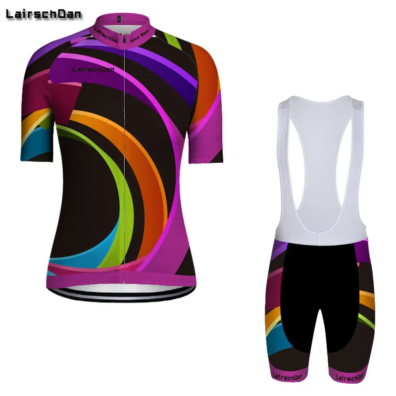 

LairschDan Cycling jersey Set Clothing Pro Team Summer Women Bike triathlon Suit Female Pants Bike Bicycle Mountain Uniform