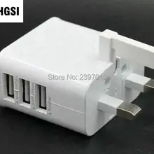 SZAICHGSI 3 usb порта Великобритания 3 плоский штырь британский штекер домашние дорожные настенные AC зарядное устройство адаптер для iPhone 7 6 5 iPad Mini Air 100 шт