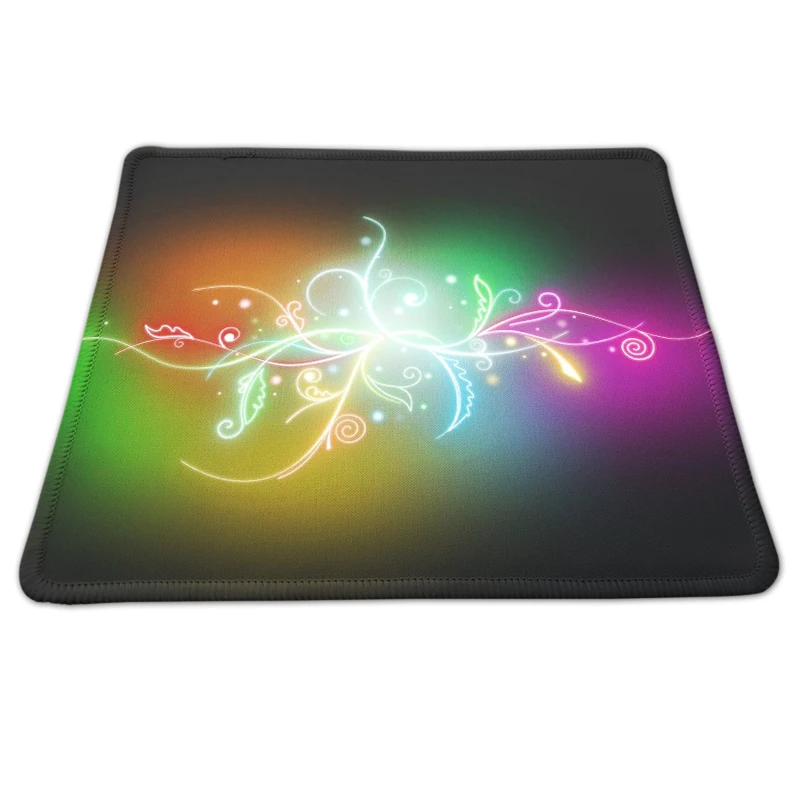 Direct Selling Beautiful Light Painting Custom Rectangle Mousemat Soft Rubber Mousepad For