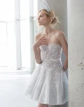 omy156 romantische kurze cocktailkleider Schatz pailletten applikationen spitze prom party kleider