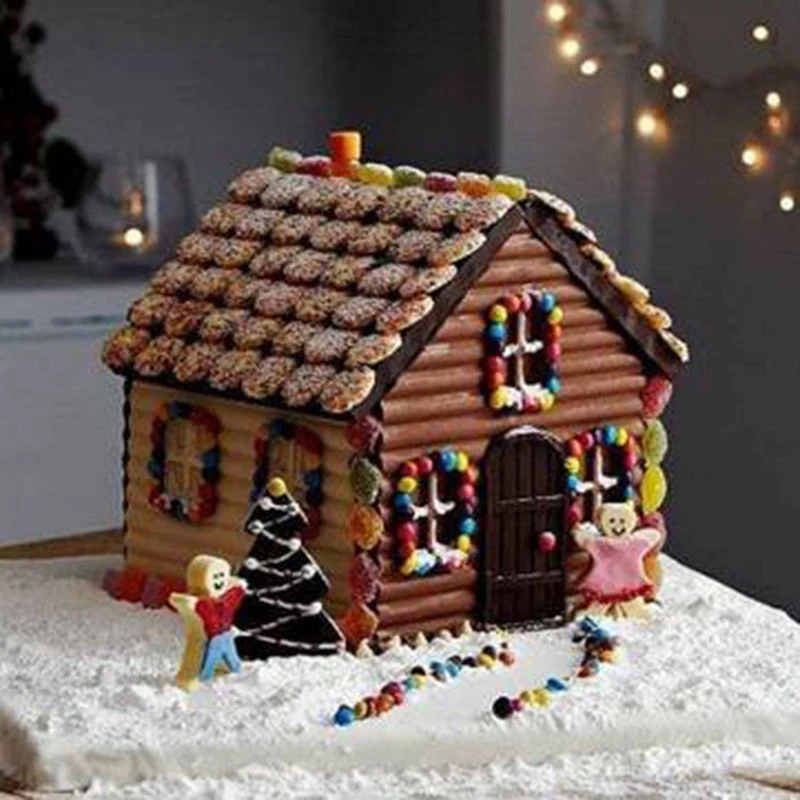 Weihnachten Haus Kuchen Schokoladenkeks Backen Gussform Form DIY Dekor Wer.z!DE