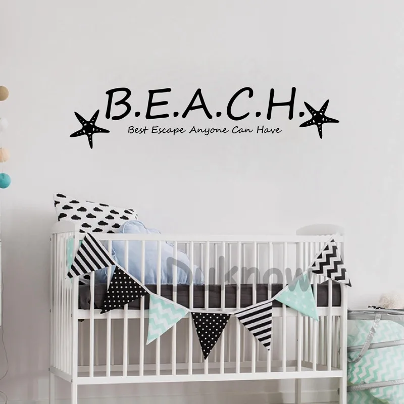 Beach Vinyl Wall Decals Home Room Decor