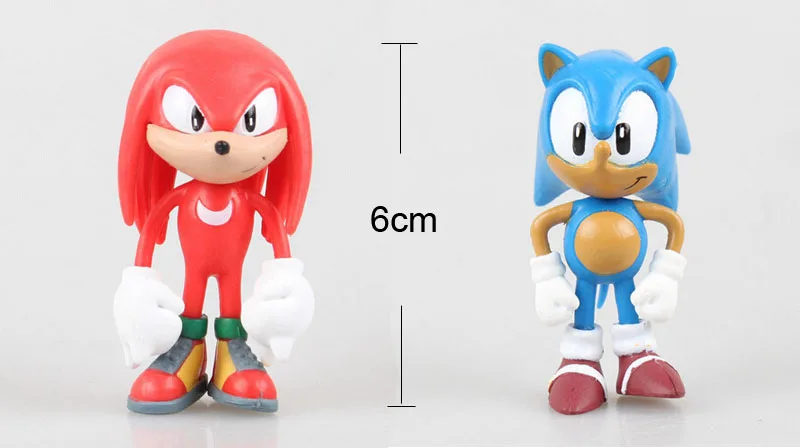 6 шт. Высокое качество X SEGA Соник Ежик Коллекция фигурку модель 2 5 дюймов см