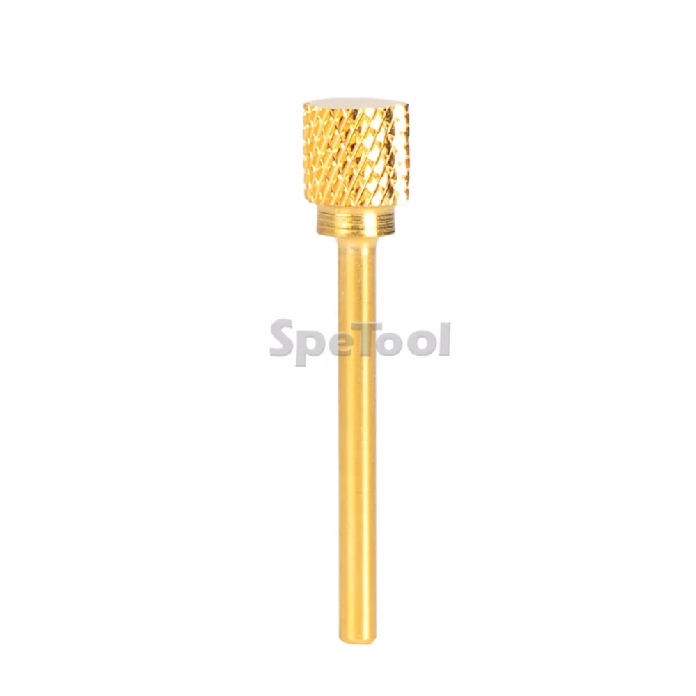 

SpeTool Gold Plated Tungsten Carbide Nail Bit 4 Week Backfill Bit Medium Grit Accessory For Electric Manicure Machine (STG14)