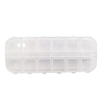 

5pcs Empty Nail Art Divided Plastic Boxes Case Storage