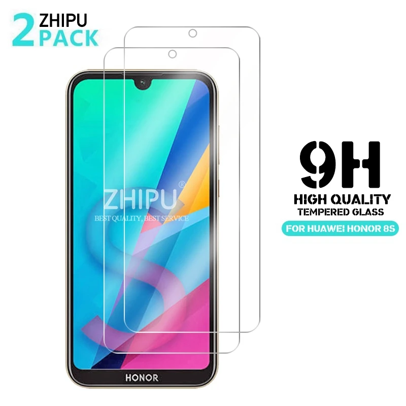 

2 Pcs Tempered Glass For Huawei Honor 8S Glass Screen Protector 2.5D 9H Premium Tempered Glass Honor 8S Protective Film