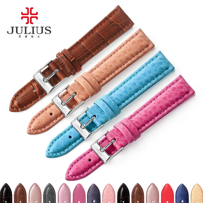 Ремешок для часов из натуральной кожи оригинальный браслет Julius Royal Crown Melissa 8 мм 10 12