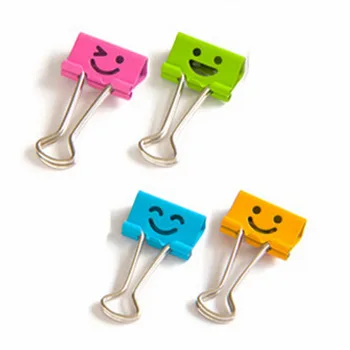 

10 PCS/pack Random Mixed Cute Kawaii Smile Metal Binder Clips Sweet Bag Clips Note Clips School Office Supplies