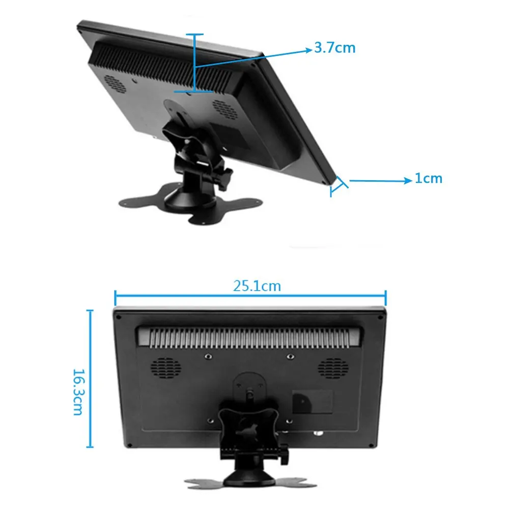 10,1 дюймов портативный дисплей BNC VGA HDMI вход для PS3/PS4 CCTV видеонаблюдения ЖК-экран со встроенным монитор с динамиком