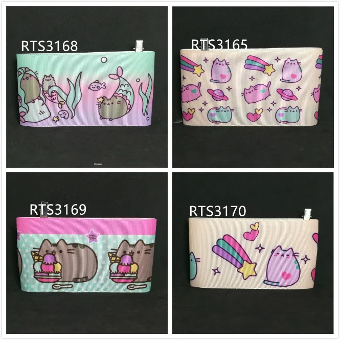 

Free shipping 7/8inch 10yard cat cartoon print grosgrain ribbon BIHAIYUAN RTS3169
