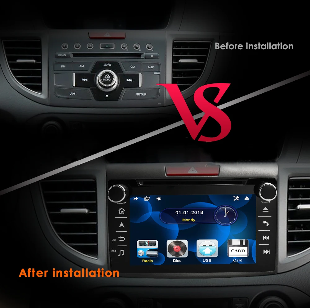 Excellent 2 Din Car Radio Multimedia Video Player GPS Navigation 7" For Honda CRV CR-V 2012-2016 dvd Auto Audio SWC RDS FM/AM Bluetooth BT 3