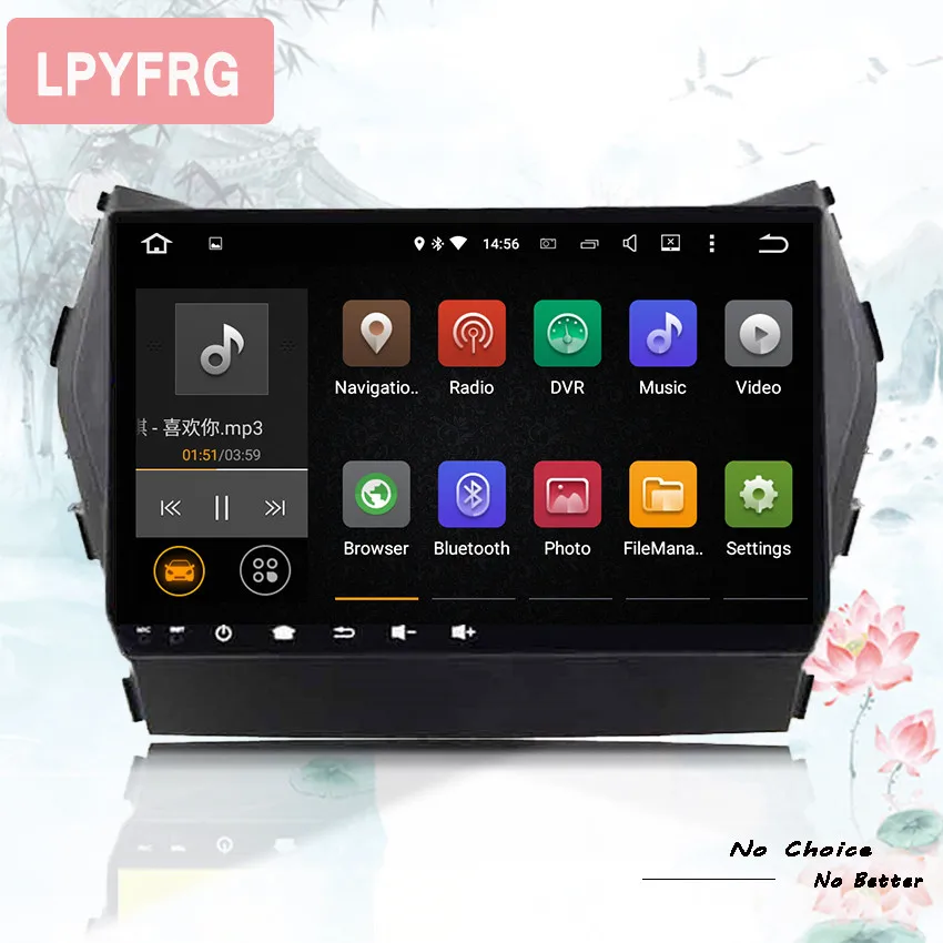 Top Octa Core RAM 4G ROM 64G Android 9.0 Fit Hyundai santa fe / ix45 2013 2014 2015 2016 2017 Car DVD Player Navigation GPS Radio 2