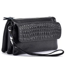Female Wallet 2017 Designer Genuine Leather Wallet Women Cosmetic Mobile Phone Bag Ladies Zipper Card Holder Purse #15Wa31/9-2