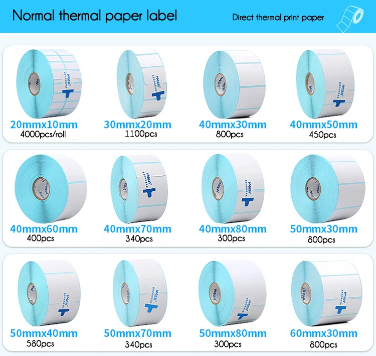 20-50 мм ширина прямой печати термобумага этикетка дешевая цена стикер бумага в рулоне