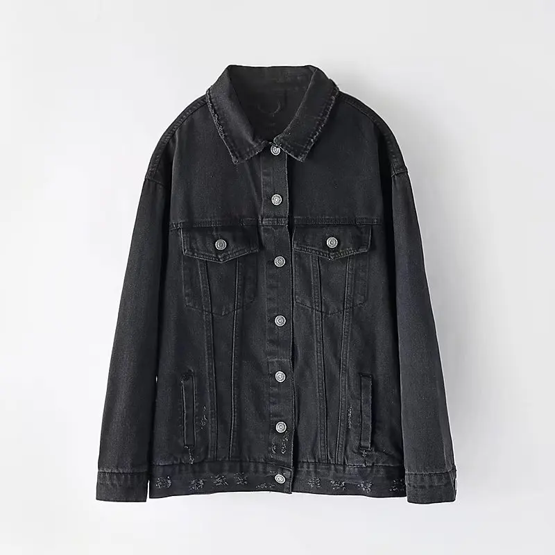 Vert Coton Pour Vestes pink Filles Femmes Automne Mode red green Black Printemps Lâche Aboorun Couleurs Rose Denim Manteau X941 Bonbons cxS8zn1Bwq