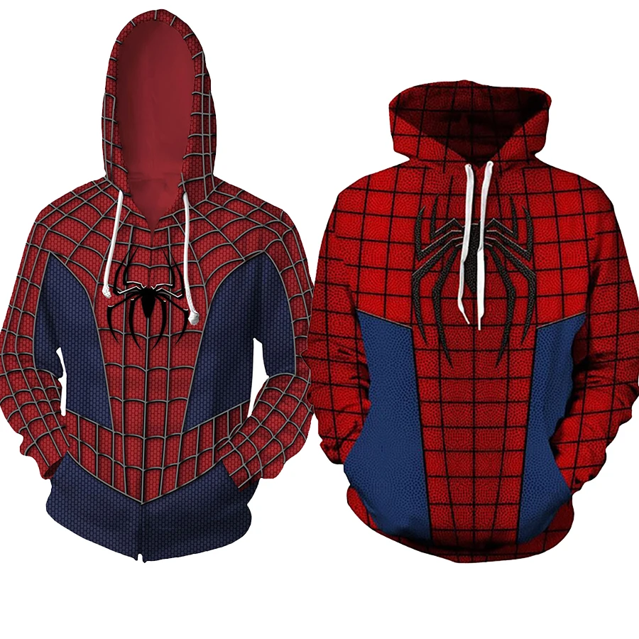 

2019 New Raimi Spiderman Costume Cosplay Sweatshirts Men Spring 3D Printing Fashion Hooded Hoodies