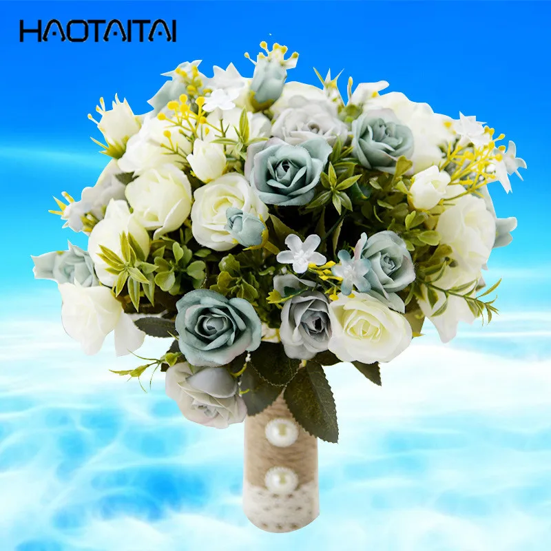 Cheap Artificial Flowers Wedding Bouquets Bridal Brooch Bouquets Brides