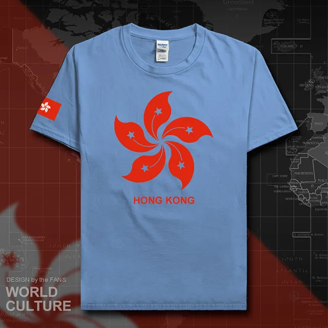 Hong Kong men t shirts fashion 2018 gyms jerseys nations cotton t shirt