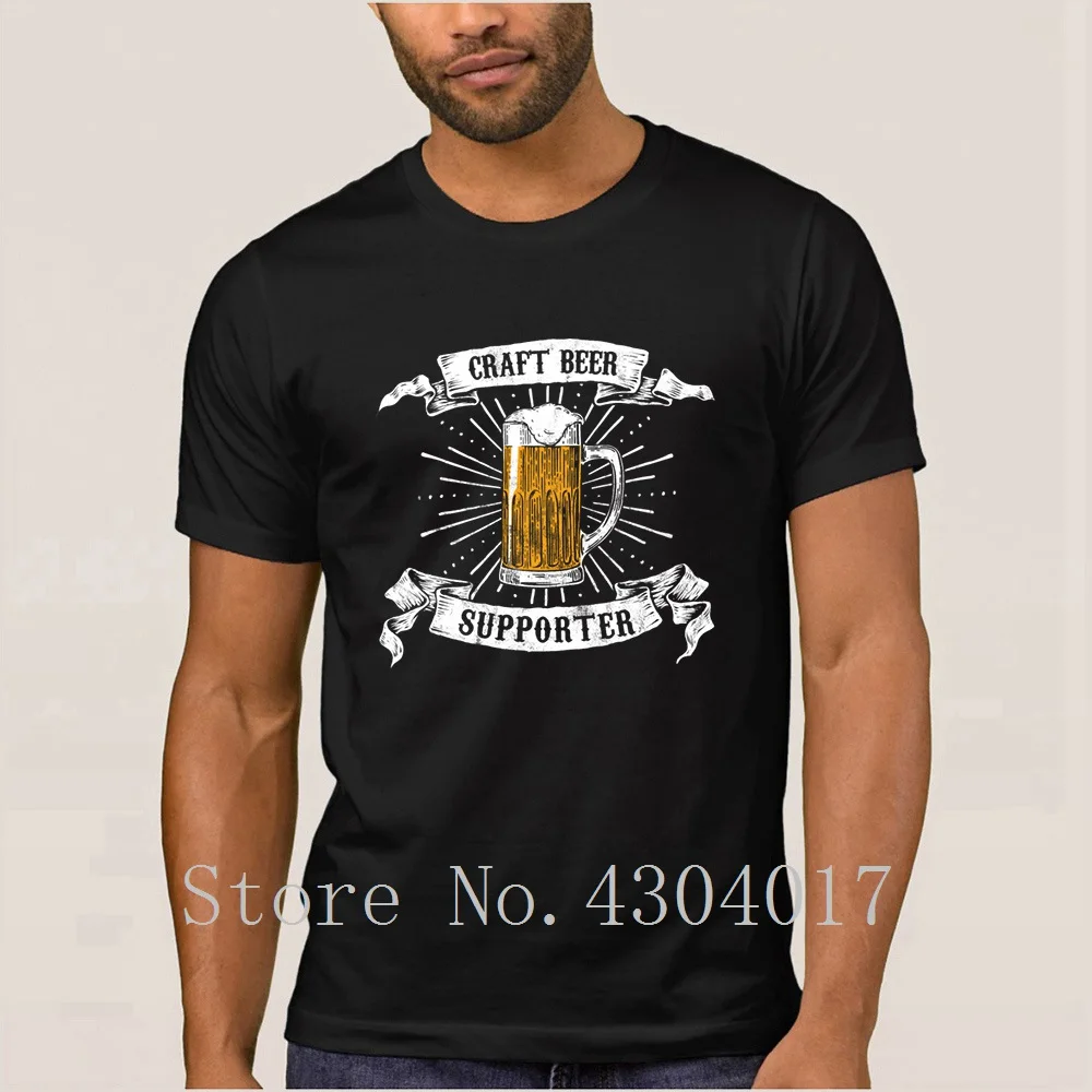 Craft Beer Craft Brewery Craft Brewing Beer T-Shirt For Men Short Sleeve Letters Tshirt Sunlight Male Cotton Slogan Hiphop Top