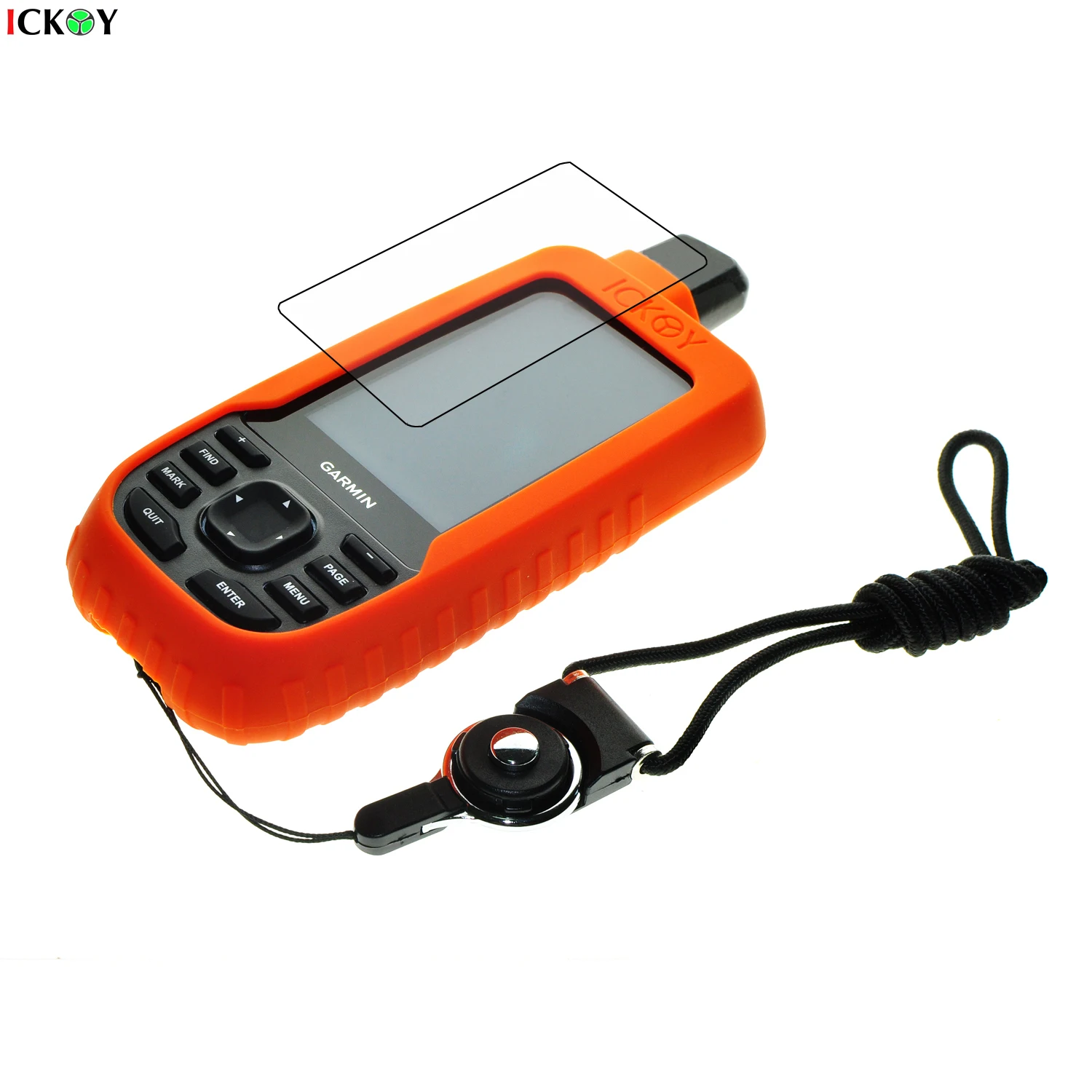 

Protect Silicone Case + Black Detachable Ring Neck Strap+Screen Protector for GPS Garmin GPSMap 66 66S 66ST 67