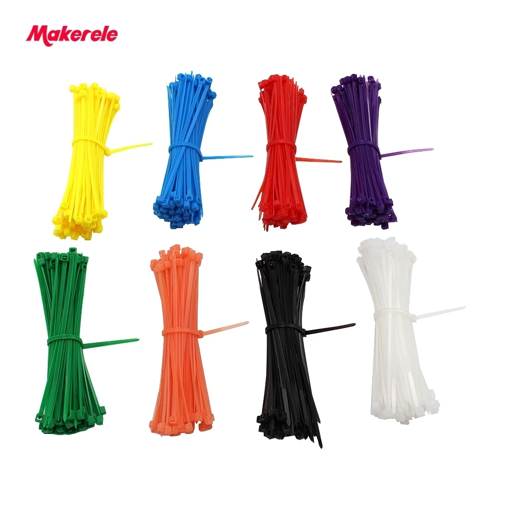 8 Color 3mmx100mm Self-Locking Nylon Wire Cable Zip Ties Cable Ties Details about   100pcs 
