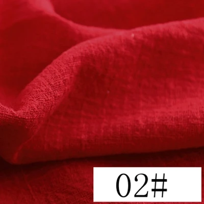 QUANFANG 25 однотонная хлопковая льняная ткань для платья, одежды, брюк, шарфов, сделай сам, шитье tissus au метр, занавеска, полметра - Цвет: B 1 pcs 50cmx130cm