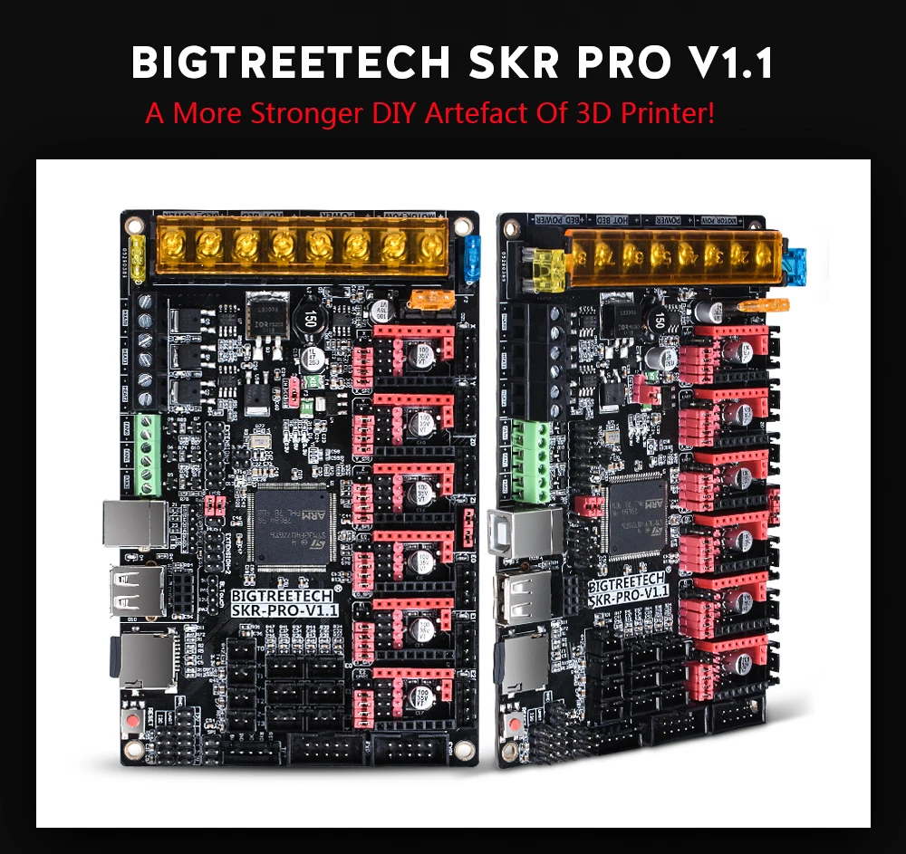 Bigtreetech Skr Pro Placa de Controle para Tmc2208 V1.1 Tmc2130 Uart Spi Upgrade 32 Bit Cnc 3d Placa da Impressora Dupla z -eixo Skr V1.3 2 Peças e acessórios em 3D