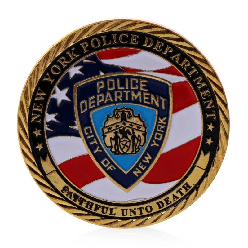 Нью-Йоркский отдел полиции позолоченная памятная монета коллекция