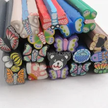 50 мм 10 шт./лот смешанные животных Дизайн ногтей Кане DIY Fimo Полимерная глина slice