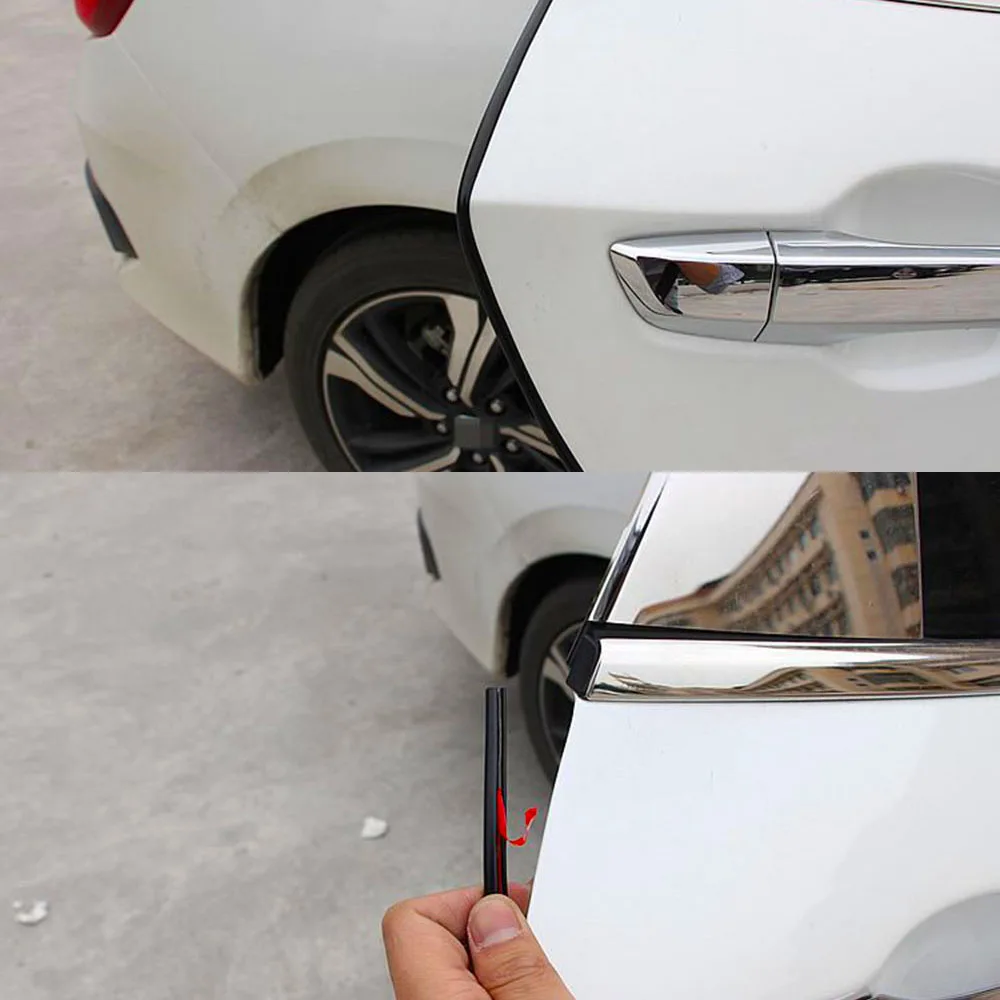  8M Car Door Scratch Protector Strips Rubber Edge Doors Moldings Side Protector Sticker Scratches Ve