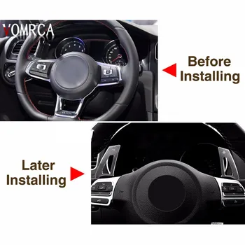 

For Audi A3 S3 A4 S4 A5 S5 A6 S6 A7 A8 Q3 Q5 Q7 R8 TT TTS DSG Steering Wheel Car Paddle Extension Shifters Change Sticker