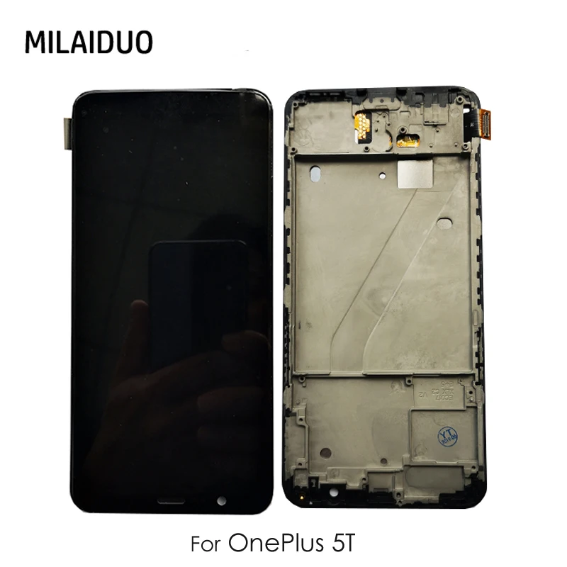 

LCD Display For Oneplus 5T One Plus 1+ 5T A5010 Incell Touch Screen Digitizer Assembly Replacement Black With Frame 100% Tested