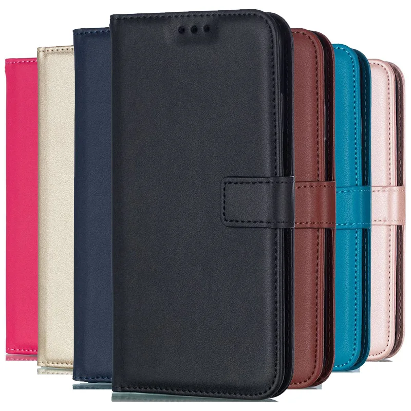 

Solid Color Leather Wallet Case For Huawei P30 Pro P20 P10 P9 P8 P7 Honor 10 Lite 5X 6X 6C P Smart 2019 Flip Cover Card Slot Bag