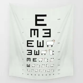 

Cute Sheep Visual Charted Wall Art Hanging Tapestry Dorm Decor